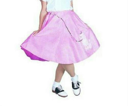 Pink 50's Deluxe Poodle Skirt Adult Costume Accessory by HalloweenStore.com