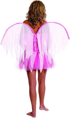 Pink Fantasy Fairy Teen Costume with Wings 12-16 by HalloweenStore.com