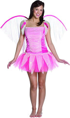 Pink Fantasy Fairy Teen Costume with Wings 12-16 by HalloweenStore.com
