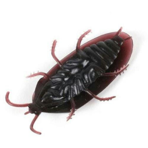 12 Fake Cockroaches Realistic Rubber Roach Gag Joke Prank by HalloweenStore.com
