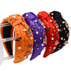 Enamel Halloween Charm Stone Cluster Embellished Headband by Madeline Love
