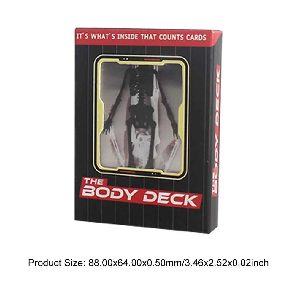 The Body Deck Mannequin Body Deck Skeleton Playing Cards Transparent Anatomy Poker Cards Skeletons X-Ray Designs EducationalGift