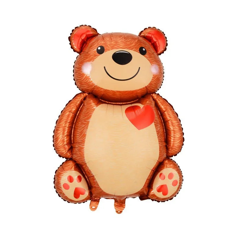 1pc Large Bear Foil Balloon - Birthday Wedding Party Decoration, Huge Aluminum Film Balloon for Event Background