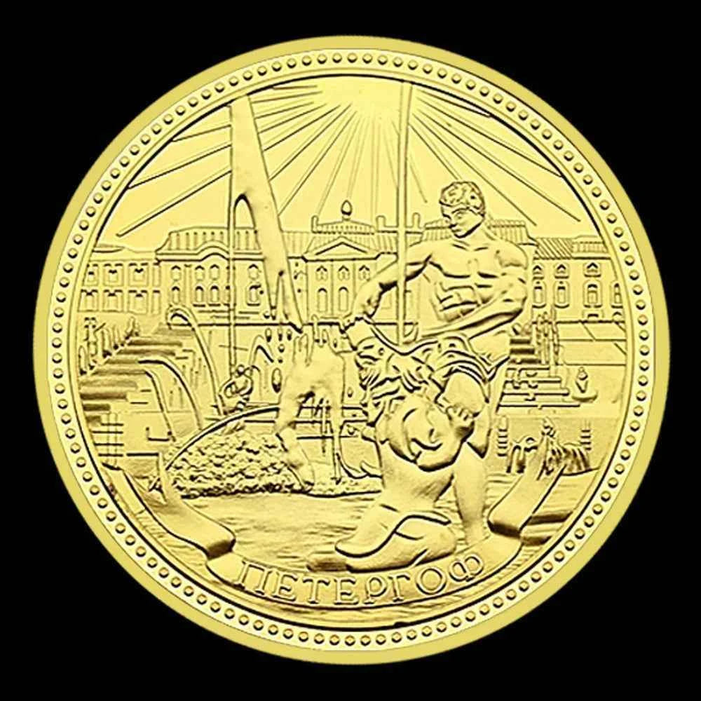 Russian Commemorative Coin Metal Medal Moscow Kremlin Poccnr Challenge Coin Holiday Gift Collection Customized Wholesale