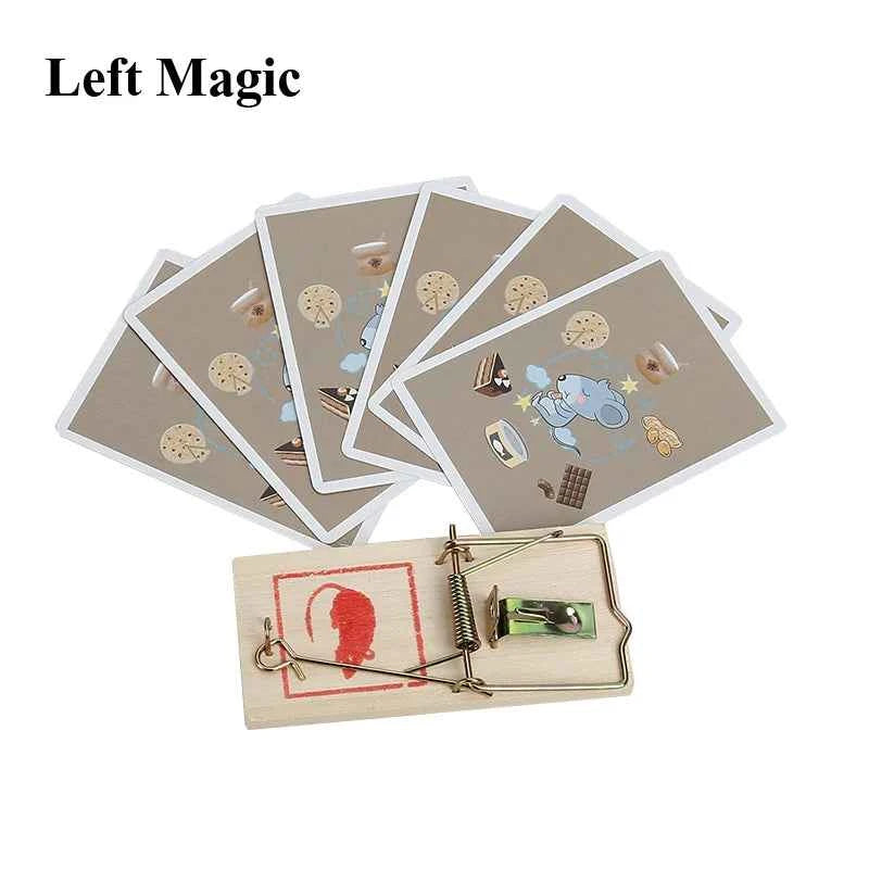 Mouse Traps Find Cards Prediction Close Up Street Magic Tricks Prophecy Seach Playing Cards Magic Props Illusion Mentalism