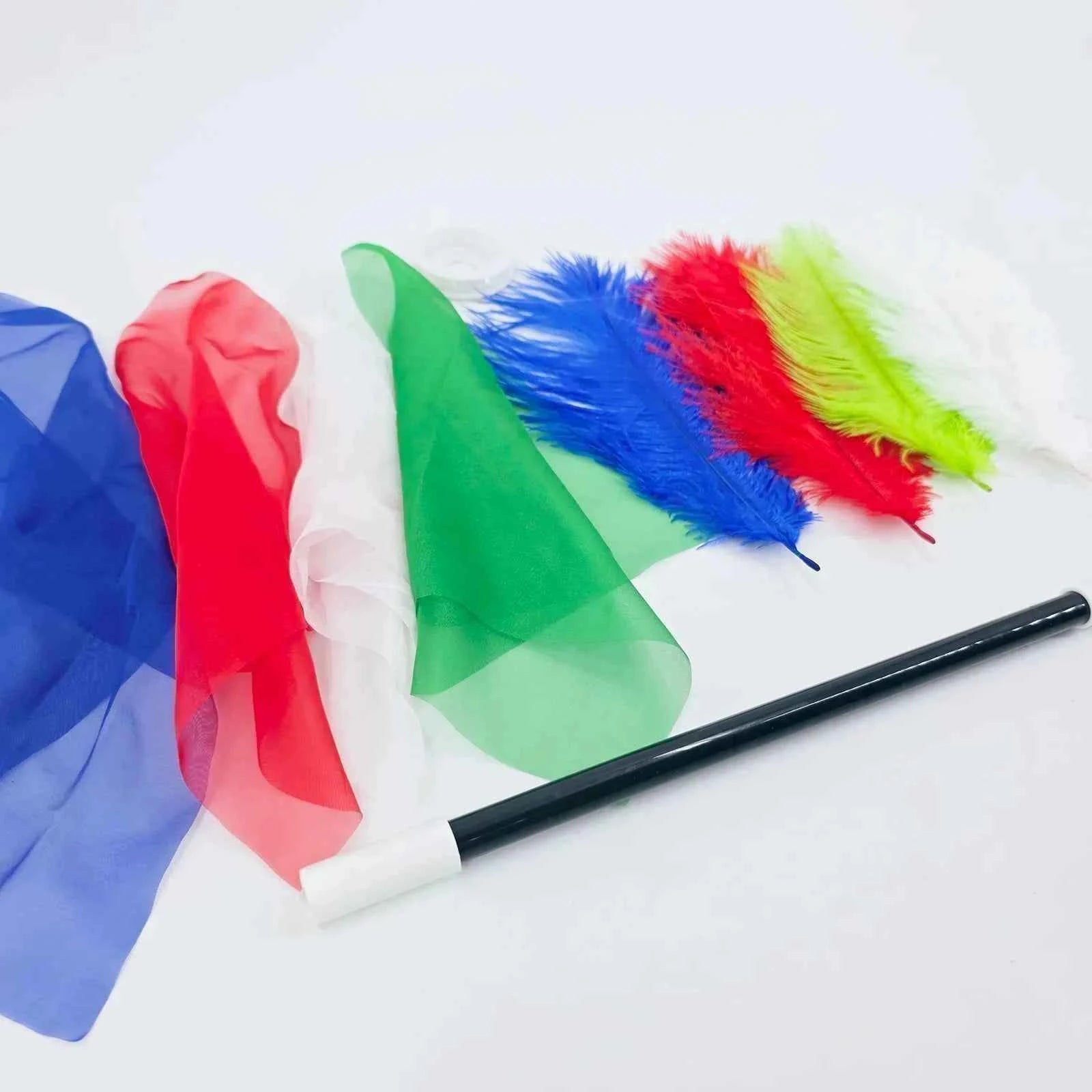 Multi-Purpose Light Up Wand Magic Tricks 7 Colors Change Produce Feathers/Silk Stage Party Illusions Gimmicks Mentalism Props