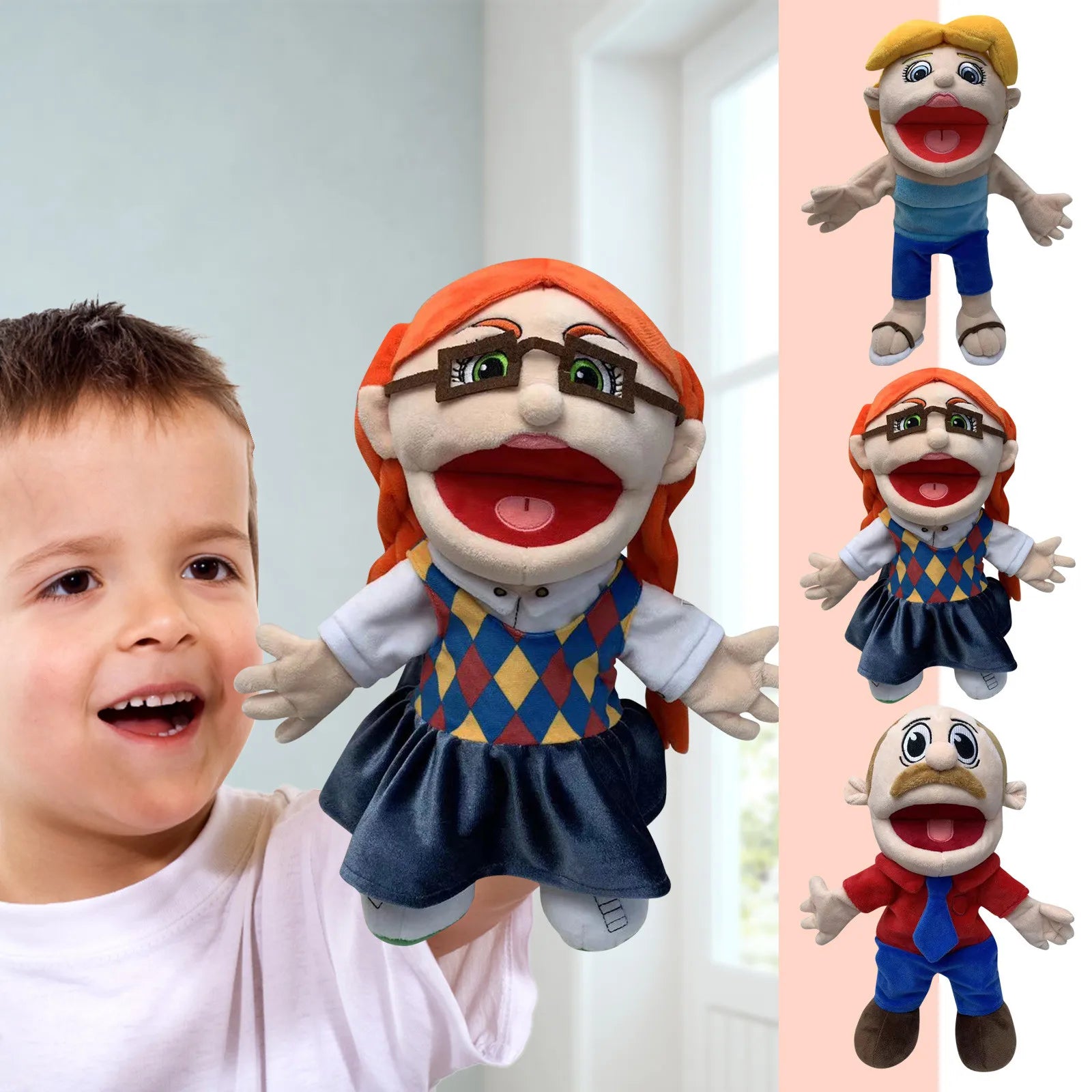 Cartoon Hand Puppet Toy Jeffys Zombie Boy Puppet Brinquedo Kawaii Stuffed Animal Jeffy Puppet Family Real Sml Doll Birthday Gift - Big Tim's Magic Emporium
