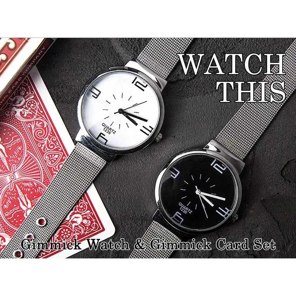 Watch This (Include Watch) Magic Tricks Playing Card Change To Watch Close Up Street Illusion Gimmick Mentalism Magia Toys