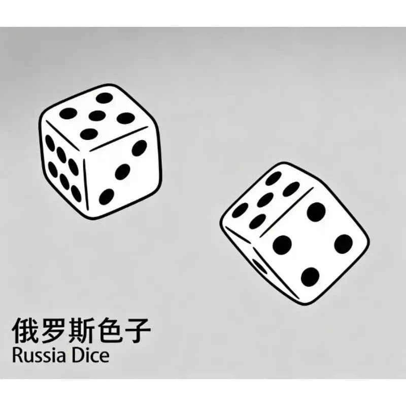 Russia Dice Deluxe Forcing Dice Magic Trick – Close-Up Mentalism Comedy Magic Props Classic Toy Bar Joke Gadget for Magicians
