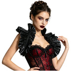 Metallic Ruffled Renaissance Neck Shrug Holographic Victorian Shoulder Capelet