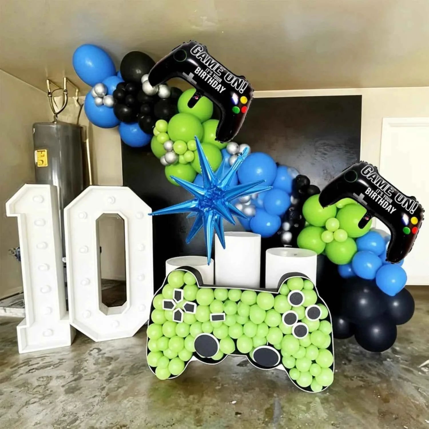 135pcs Game-themed Birthday Sets, Birthday Parties, Game Night Birthday Party Decorations, Create Immersive Esports Carnivals