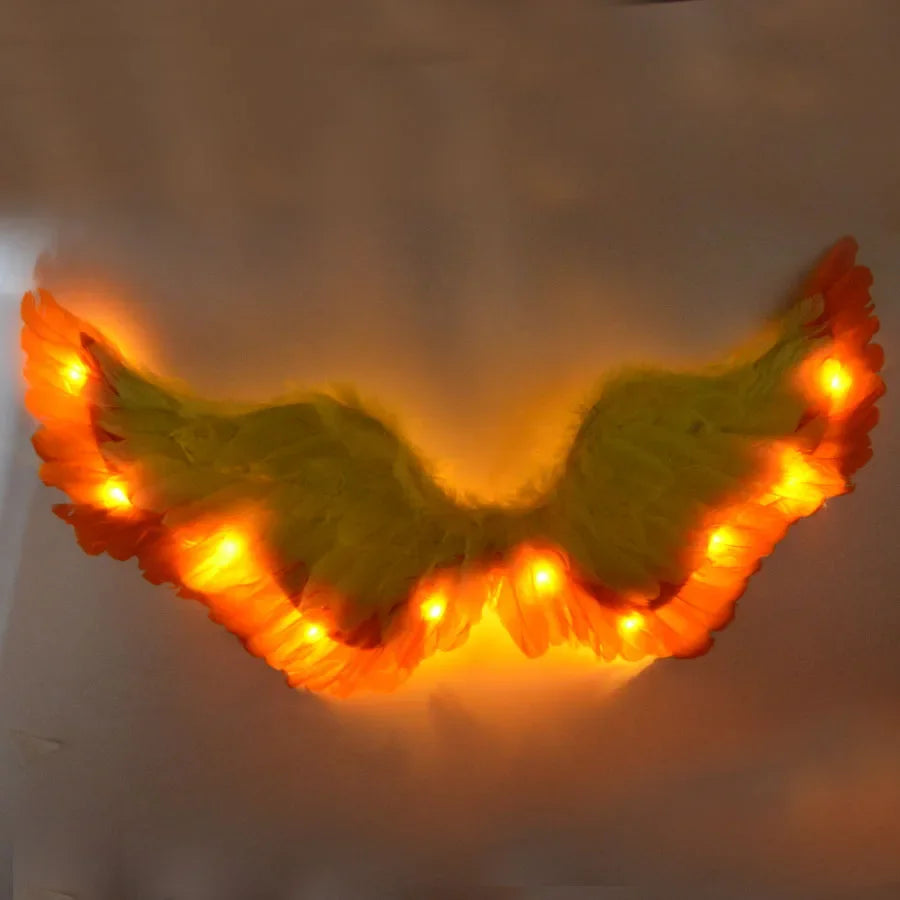 Party Glow LED Angel Feather Wing with Luminous Light Up Effect for Costume Birthday, Wedding and Christmas - Big Tim's Magic Emporium