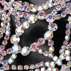 AB Rhinestone Wrap Snap Bracelet