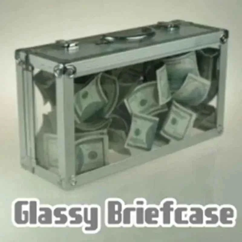 Glassy Briefcase Stage Magic Trick Bill Appear from Empty Crystal Briefcase Magicians Prop Accessory Illusion Gimmick - Big Tim's Magic Emporium