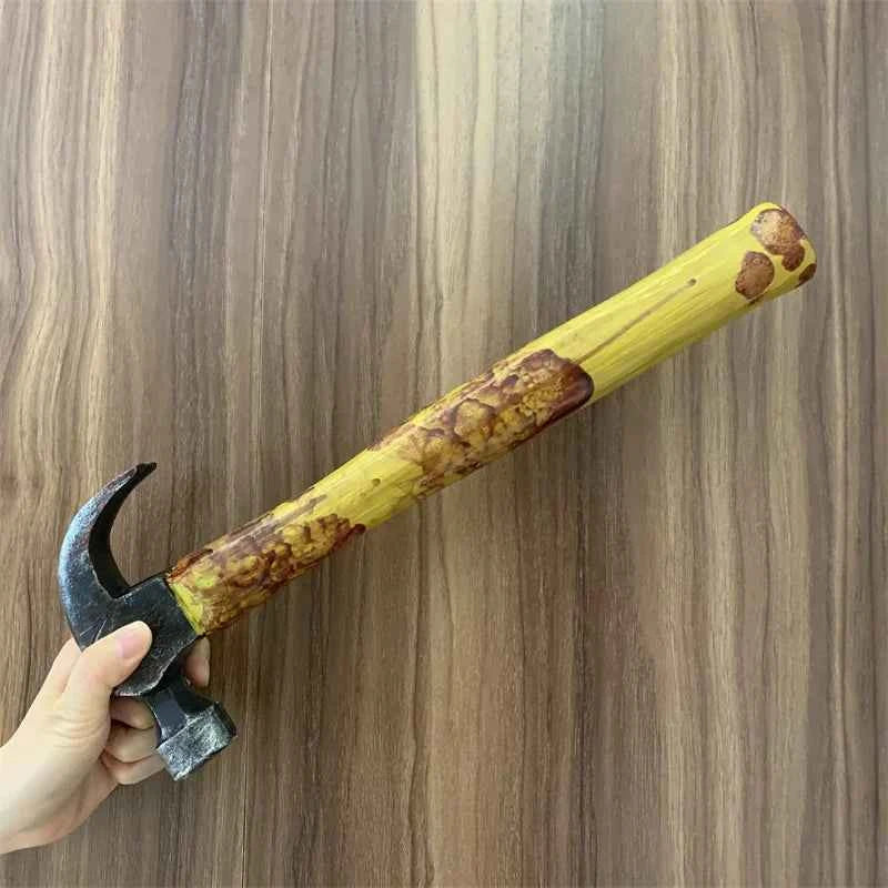 Stage Props Jackhammer Repairman Tool Carpenter's Hammer Model Cosplay Halloween Scare Props Safety PU Kids Educate Toy