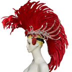 The Stardust Dynasty – Majestic Velvet & Feather Samba Masquerade Crown