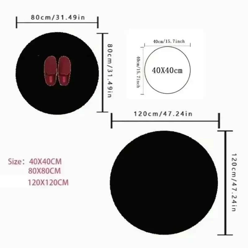 Optical Illusion Rug 3D Vortex Pattern Round Modern Design Retro Home Decoration Carpet