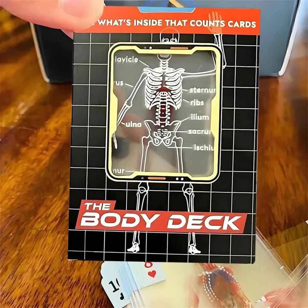 The Body Deck Mannequin Body Deck Skeleton Playing Cards Transparent Anatomy Poker Cards Skeletons X-Ray Designs EducationalGift
