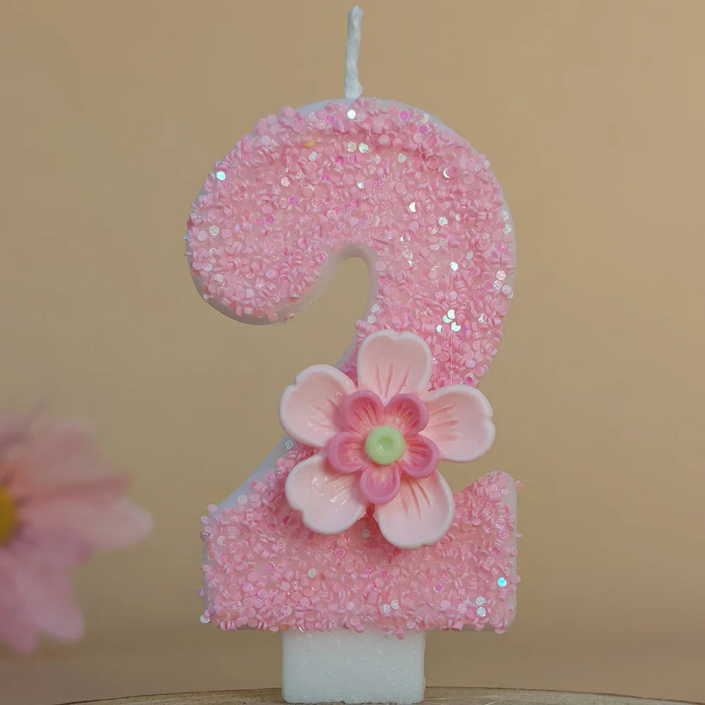 Birthday candle creative digital birthday cake ornament girl children's atmosphere decoration