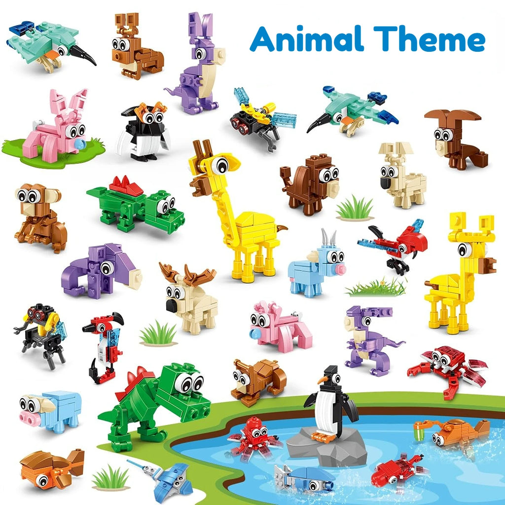 Party Favors for Kids Animals Building Block Toy for Goodie Bag Stuffers Classroom Student Prizes Birthday Gifts for Boys Girls