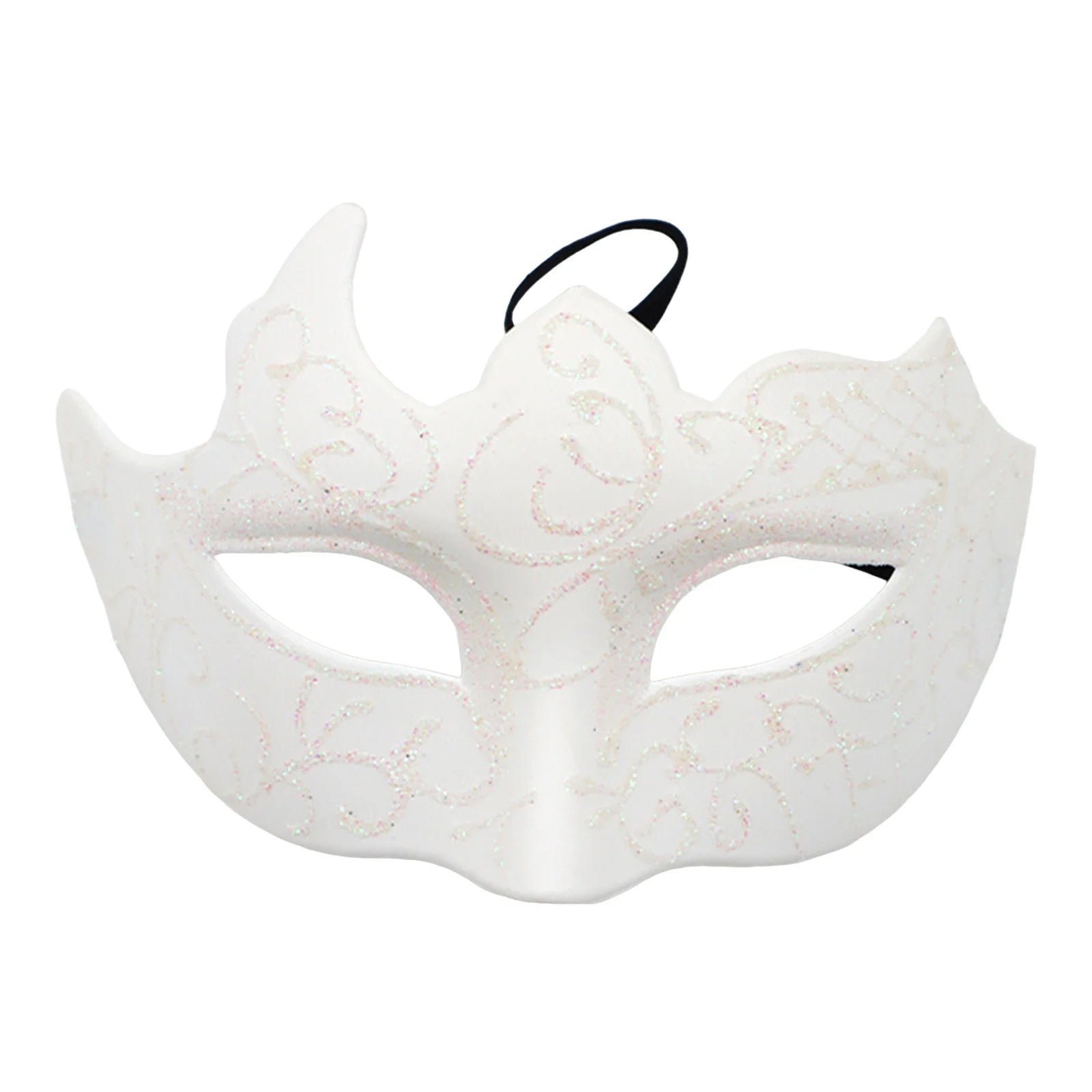 Half-Face Painted Men's Mask Painted with Shiny Powder Venice Style for Halloween Costume Supplies