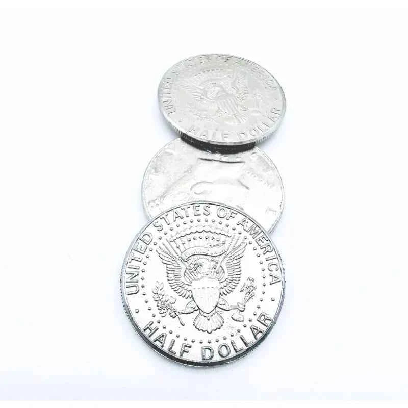1Pc Magnetic Flipper Coin Butterfly Coin Magic Trick Money Magic Prop for Close-Up Street Stage Magicians