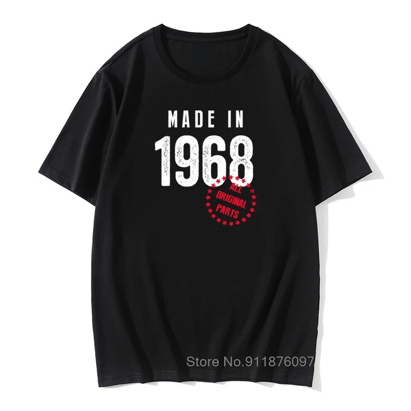 Funny T shirt Husband Birthday Gift 100% Cotton Retro TShirts 1965 1966 1967 1968 1969 Vintage Print Man Round Neck Clothes - Big Tim's Magic Emporium