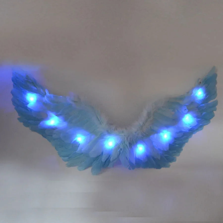 Party Glow LED Angel Feather Wing with Luminous Light Up Effect for Costume Birthday, Wedding and Christmas - Big Tim's Magic Emporium