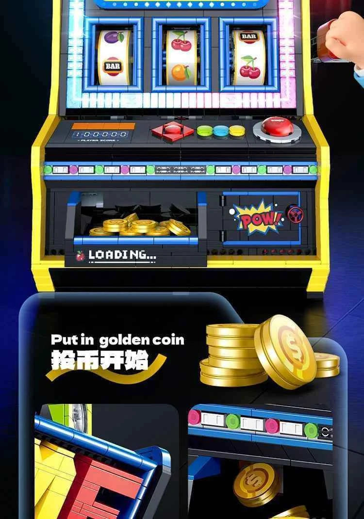 3571PCS Fruit Arcade Building Blocks Retro Game Console Model Toys Assembly Bricks Party Supplies Christmas Gifts For Kids Adult