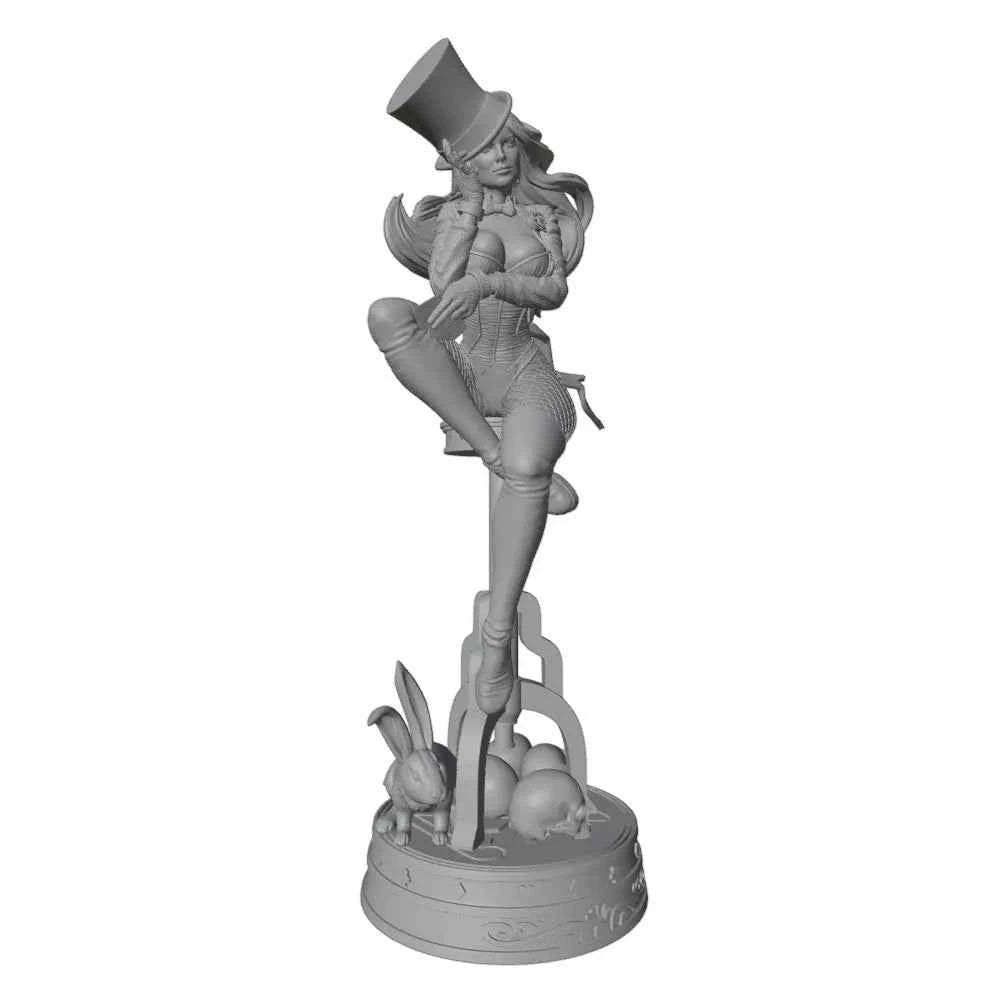 1/24Room Decoration Sexy Magician Anime Character Statue 3D Printed Gray Model Figurine DIY Doll Model Unassembled And Unpainted