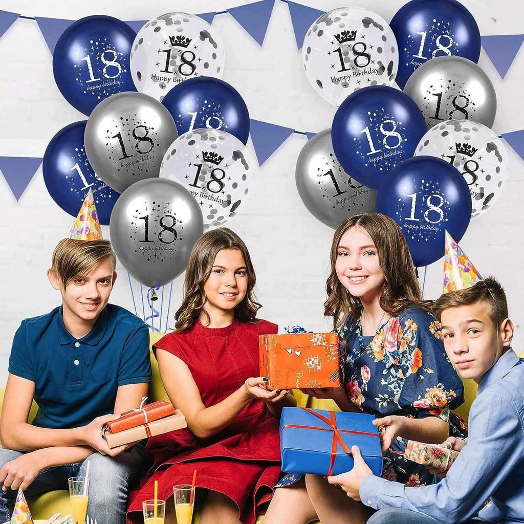 15Pcs 12 Inch 18th 21th 30th 40th 50th 60th 70th 80th Birthday Party Latex Balloons Anniversary Decoration Indoor Outdoor Decor