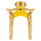 Metallic Shoulder Armor Shrug Crop Top & Sleeves Futuristic Pauldron Stage Costume
