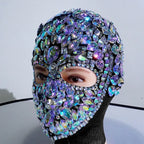 Super Shiny Rhinestone Full Face Headwear Mask