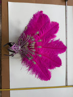 The Stardust Dionysia – Rose Red Feather Carnival & Masque Ball Headdress