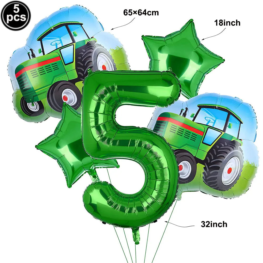 Tractor Party Paper Plates Cups Napkins Banner Tractor Birthday Party Supplies Tractor Themed Party Decor for Party Farm Party - Big Tim's Magic Emporium