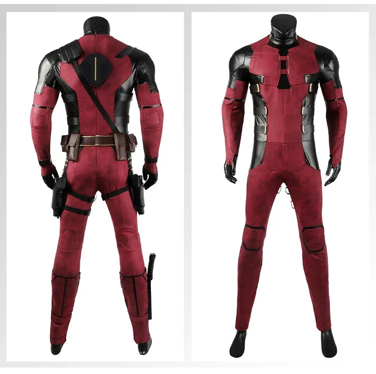 New Arrival DP3 Mr. Pool Cosplay Costume Hero Complete Clothes Red Leather Men Jumpsuit Halloween Carnival Christmas Outfit - Big Tim's Magic Emporium