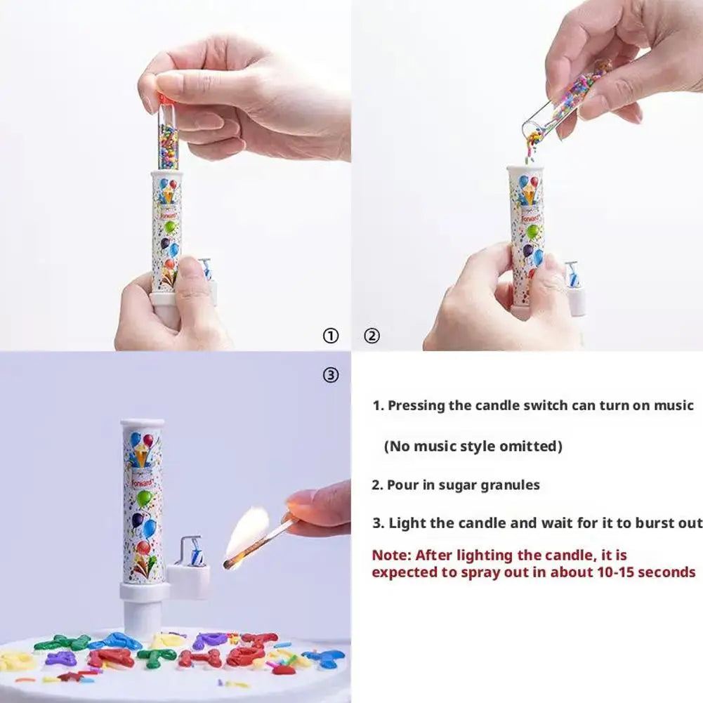 Surprise Candles Happy Birthday Cake Decorated Candles Creative Catapult Candy Effects Decorated Candles