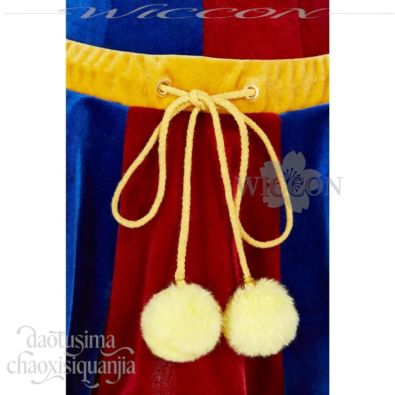 Jirai Kei Clown Girl Cosplay Costume | Red & Blue Mini Dress Complete Set - Big Tim's Magic Emporium