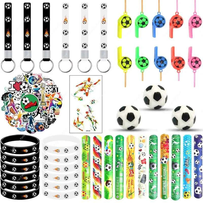 Soccer Party Birthday Party Decorat Slap Bracelets Goodie Bags Keychains Sticker Football Party Supplies Kids Boy Birthday Party