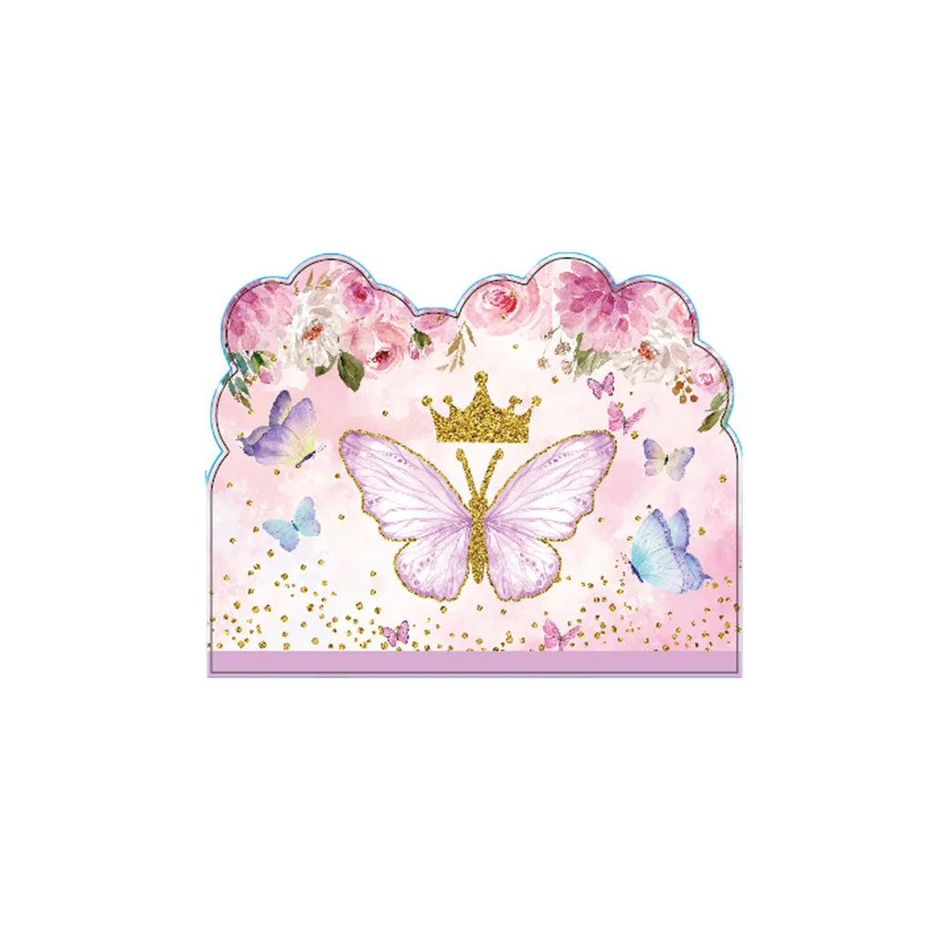 10Pcs Butterfly Birthday Party Invitation Card Happy Birthday Party Decoration Supplies