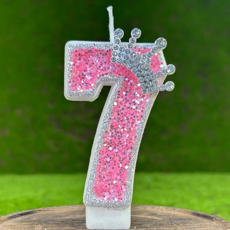 Cake Party Decoration DIY Birthday, Crown Creative Digital Birthday Candles