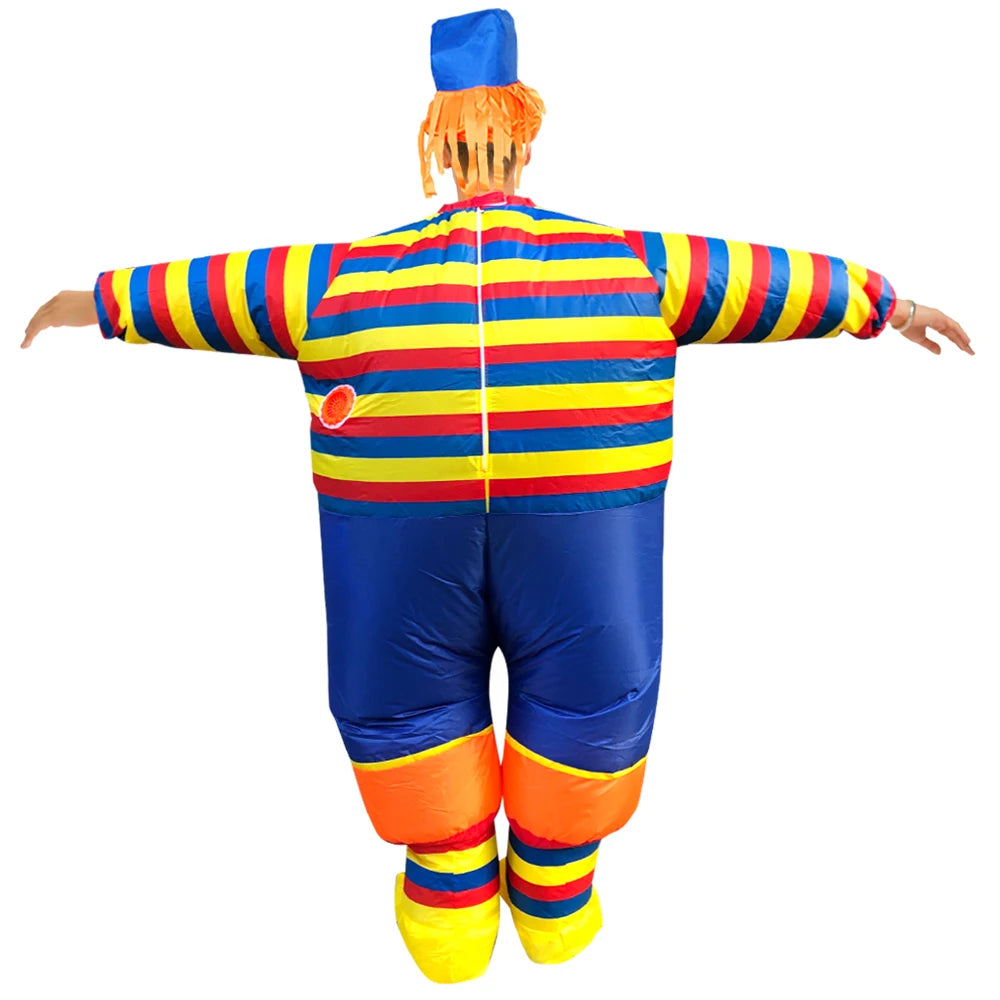 New clown inflatable costume, funny suit, mascot Purim, Halloween and Christmas party Cosplay costume for adults, with multiple - Big Tim's Magic Emporium