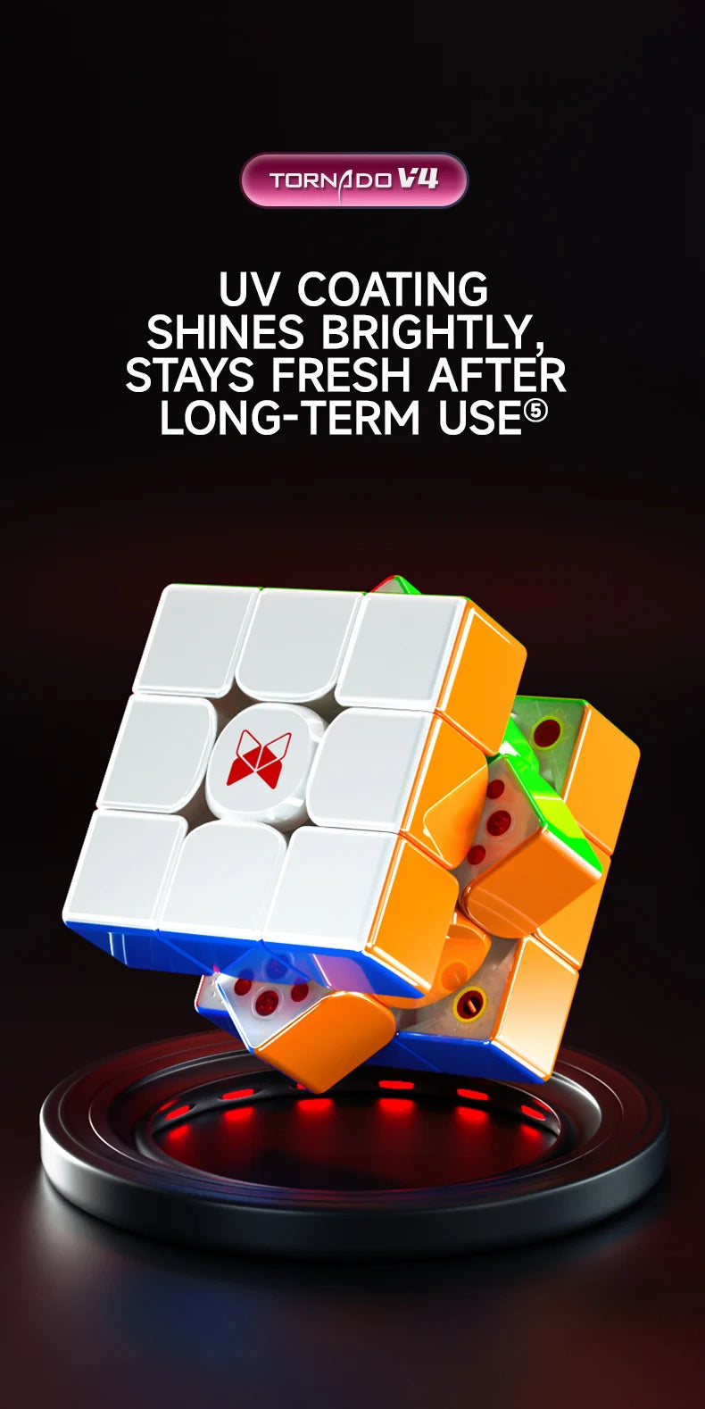 [JudyCube] Qiyi X-Man Tornado V4M Pioneer UV Version Magnetic Magic Speed Cube  Qiyi XMD Tornado V4 M Flagship 3x3x3