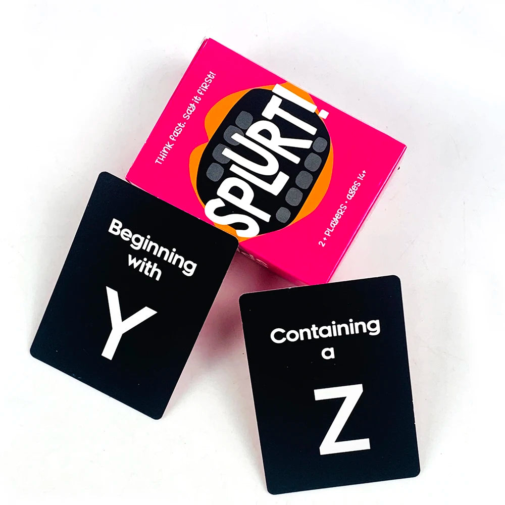 Splurt! Think Fast Say It First! Portable Party Card Travel Game Pink Board Game Birthday Gifts Family Gathering Game Cards - Big Tim's Magic Emporium