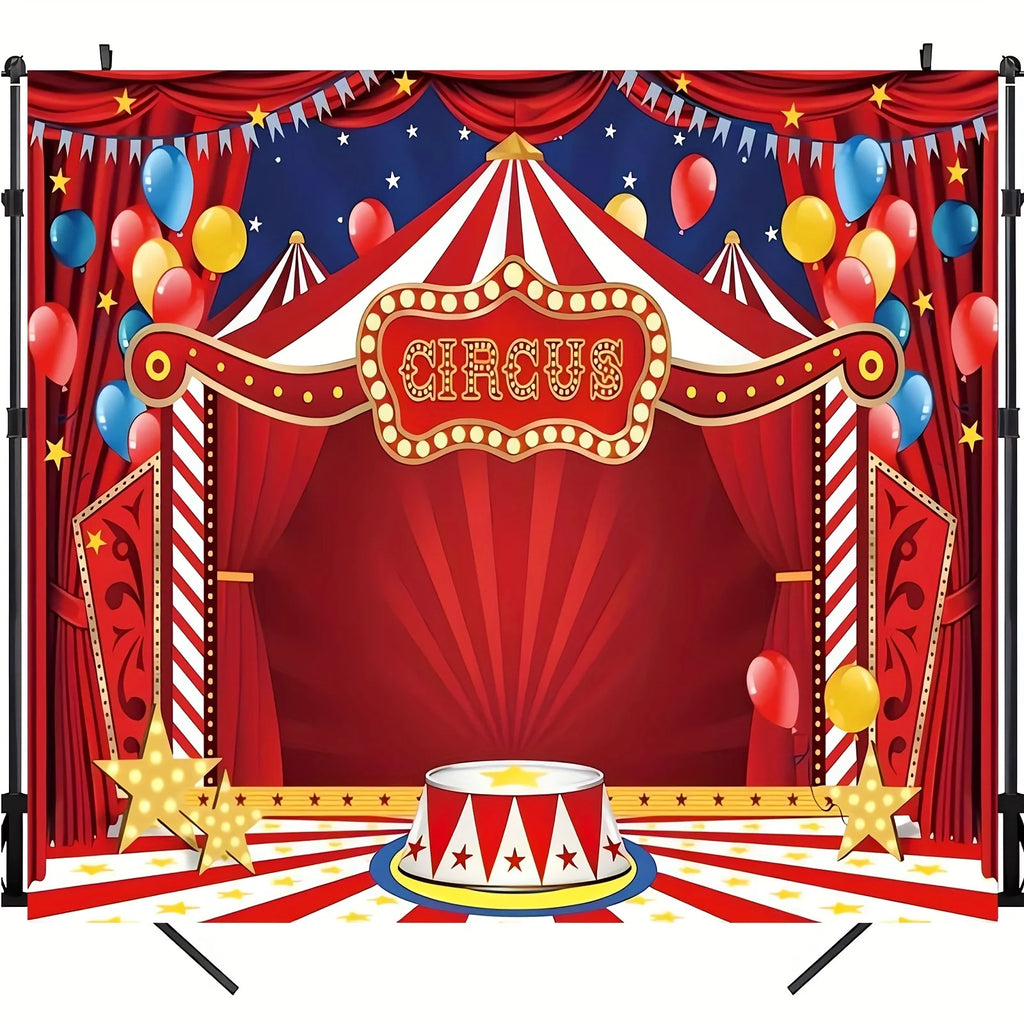 Circus Carnival party background Fabric Carnival theme party decoration background Circus birthday party background - Big Tim's Magic Emporium