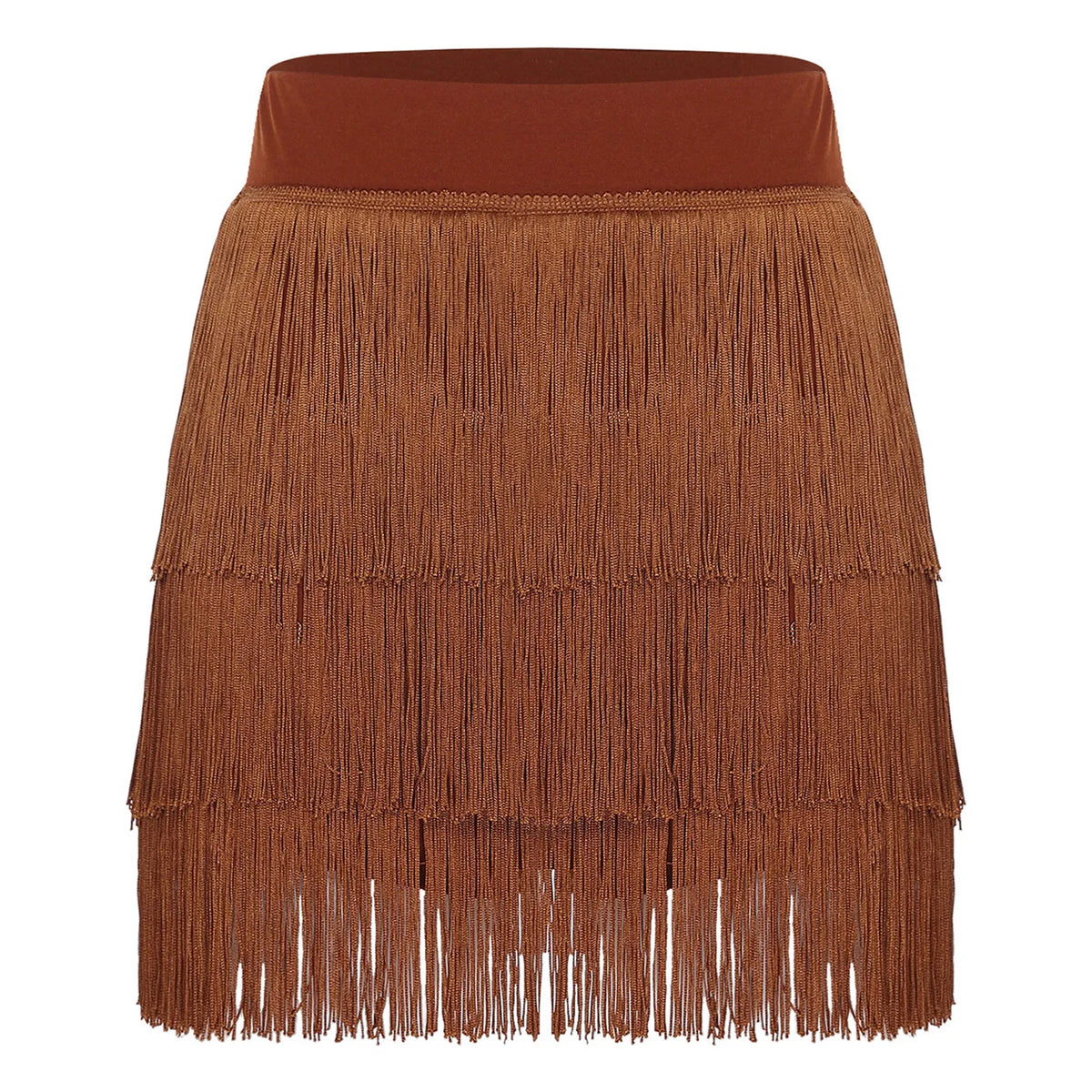 The Stardust Havana Fringe Skirt – High-Waist Tiered Tassel Performance Skirt