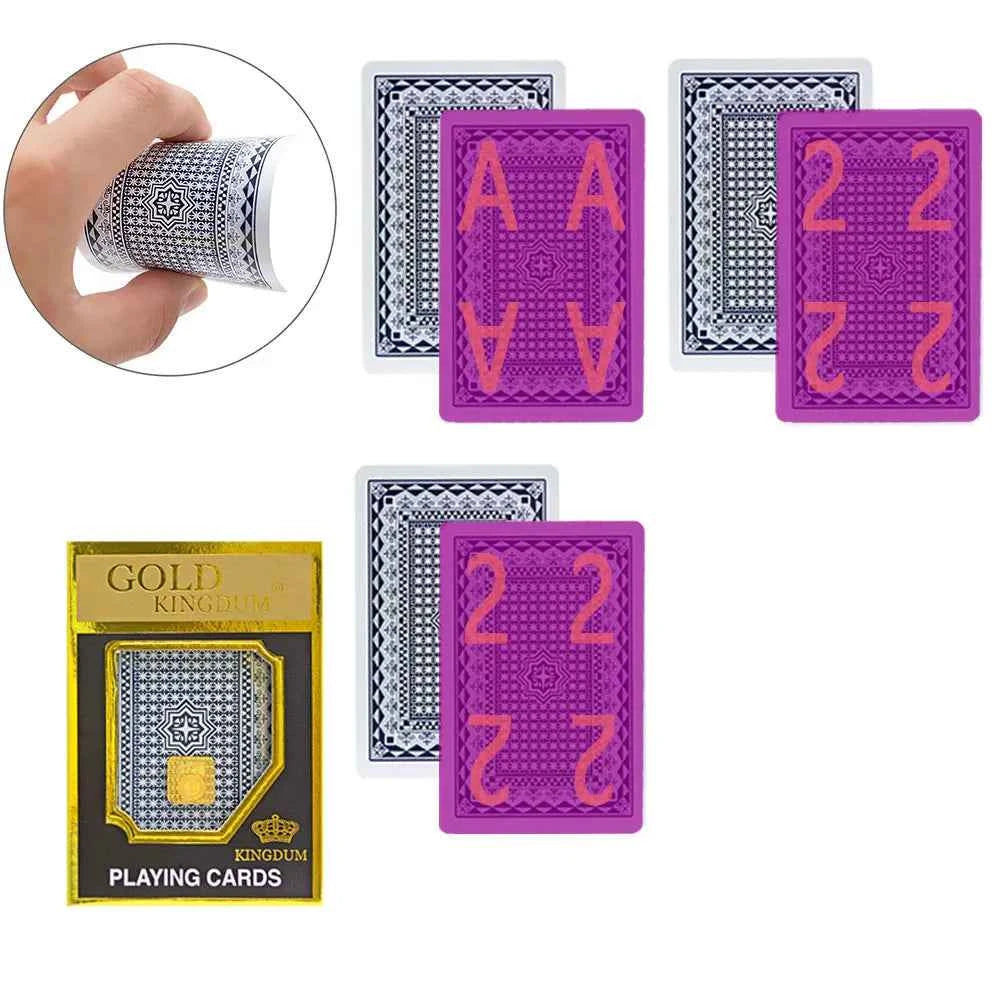 Marked Cards For UV Contact Lenses Magic Plastic Deck Funny Game Gold kingdum Anti Cheating Poker  Board Game
