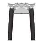 Metallic Shoulder Armor Shrug Crop Top & Sleeves Futuristic Pauldron Stage Costume