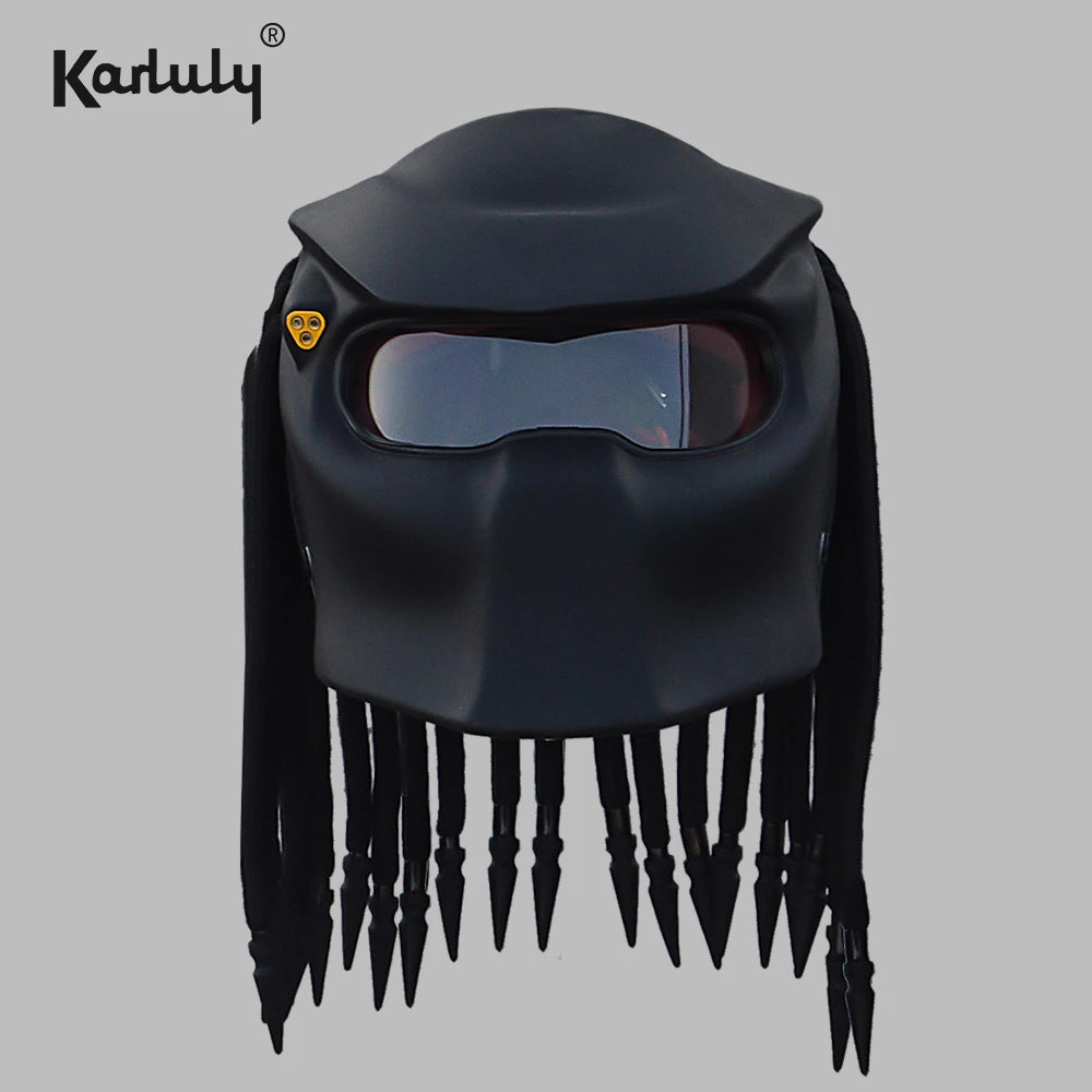 Personalized Full Coverage Predator Carbon Brazed Special Shape Helmet Vintage Motorcycle Sports Bike Full Face Party face mask - Big Tim's Magic Emporium