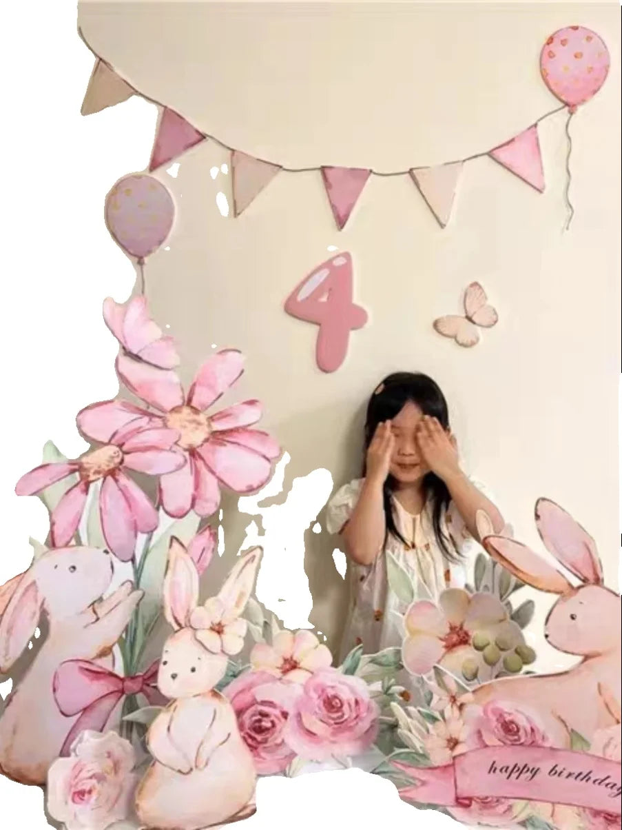 Cartoon Animal Rabbit Party Decoration Girls Birthday Surprise Gift Costume KT Board Paper Industry Festival Supplies - Big Tim's Magic Emporium